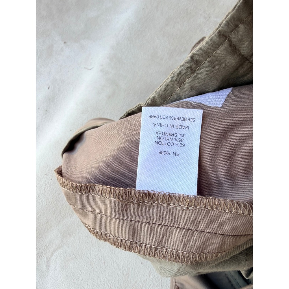 Pendleton Ankle Pants Khaki Tan Straight Leg Sz 14 Cotton Office Minimalist